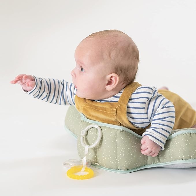 Taf Toys Tummy Time Cushion with Detachable Toys Support for Newborn & Up, Develops Muscles for Crawling Montessori Sensory Crawling Toy for Infant Newborn Toddler Tummy Time Toys 0-6 Months Babies