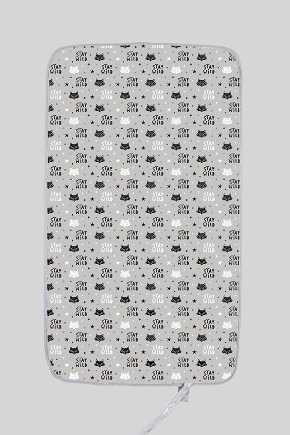 HAMUR HOME Portable Baby Changing Pad – Waterproof, Foldable & Lightweight Travel Mat – Soft & Machine Washable Diaper Changer – Compact & Durable (Fox)