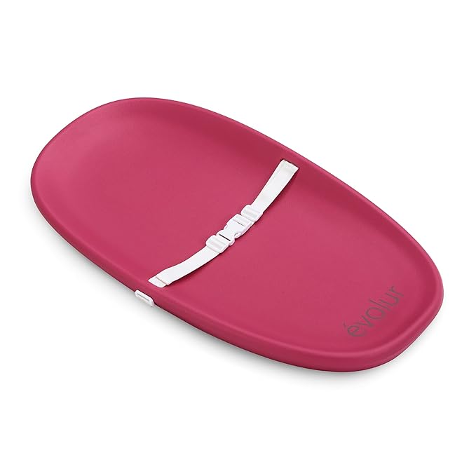 Evolur Eva Baby Changing Pad in Fuschia Pink, Soft, Lightweight and Portable Changing Pad, Fits All Changing Table, Waterproof Firm Padding