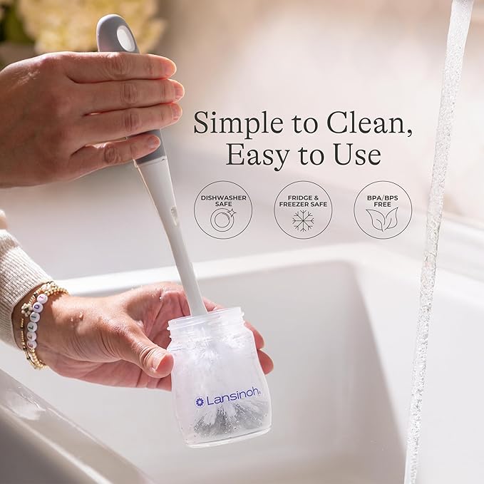 Lansinoh Anti-Colic Baby Bottles for Breastfeeding Babies, 5 Ounces, 3 Count, Includes 3 Slow Flow Nipples, Size S (Pack of 2)