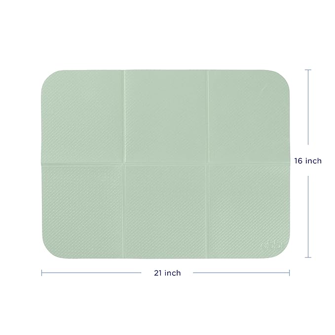 Ubbi On-The-Go Diaper Changing Baby Mat, Soft and Comfortable Diaper Bag Accessory Must Have for Newborns, Easy to Clean, Portable Folding Pad, Baby Traveling Accessories, Sage Green