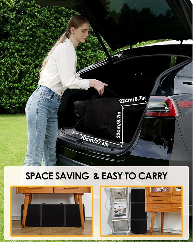 Foldable Baby Playpen with Non-Removable Thick Mat, Extra Large Collapsible Play Yard for Babies & Toddlers, Portable Travel Playpen with Gate, Safe Activity Center (51"×51" Black)