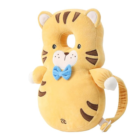 Baby Head Protector Backpack -Soft & Lightweight Pads - Prevents Bebes Backward Fall Tiger