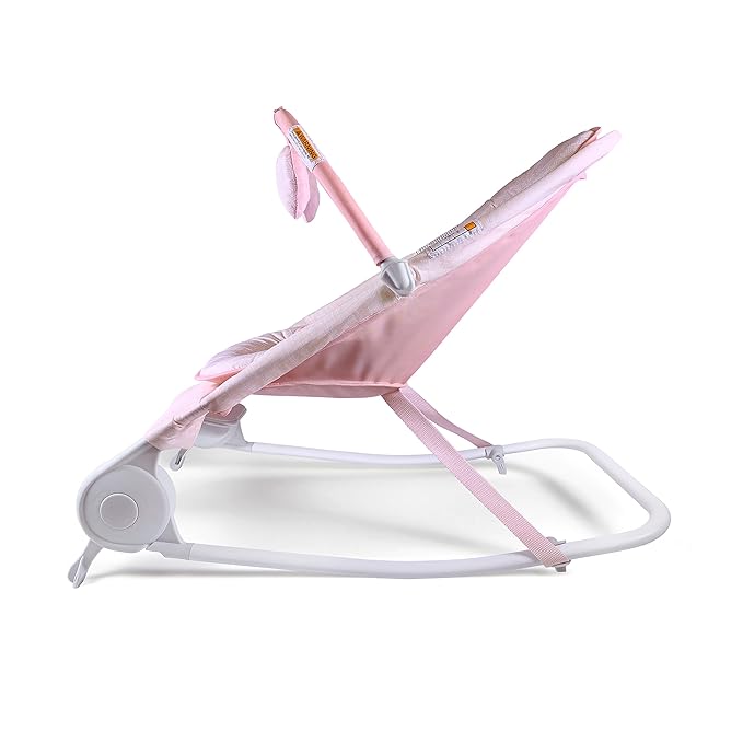 Summer Infant 2-in-1 Bouncer & Rocker Duo (Pink) Convenient and Portable Rocker and Bouncer for Babies Includes Soft Toys and Soothing Vibrations