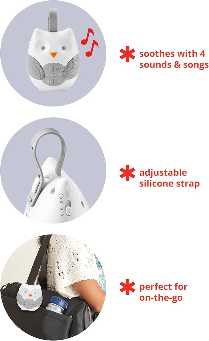 Skip Hop Portable Baby Sound Machine, Stroll & Go, Owl