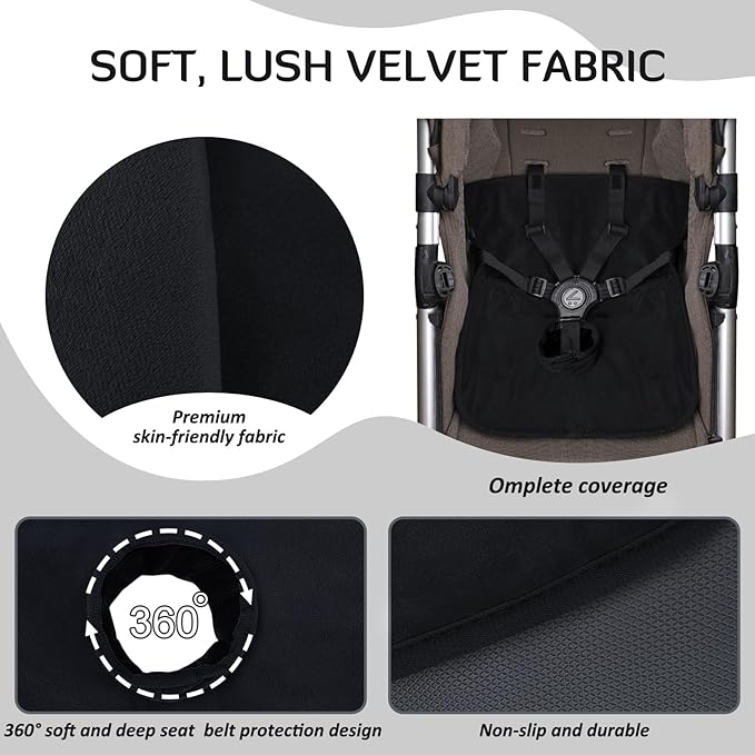 INFANZIA Dry Seat, Car Seat Protector Waterproof Carseat Liner Potty Training Toddlers, Baby and Infants, Piddle Pad for Carseats Strollers (Black, 2 Packs