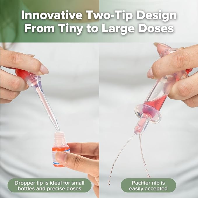 haakaa Baby Medicine Dispenser Set,Baby Essentials,Baby Medicine Syringe,Unique Silicone Ball Design,Medical-Grade Silicone,0 Months+