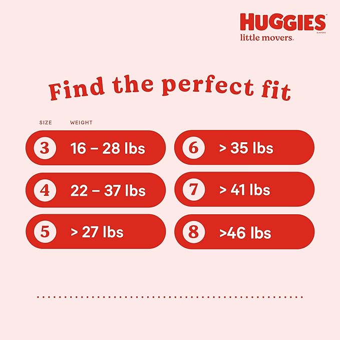 Huggies Size 7 Diapers, Little Movers Baby Diapers, Size 7 (41+ lbs), 88 Count (2 Packs of 44), Packaging May Vary