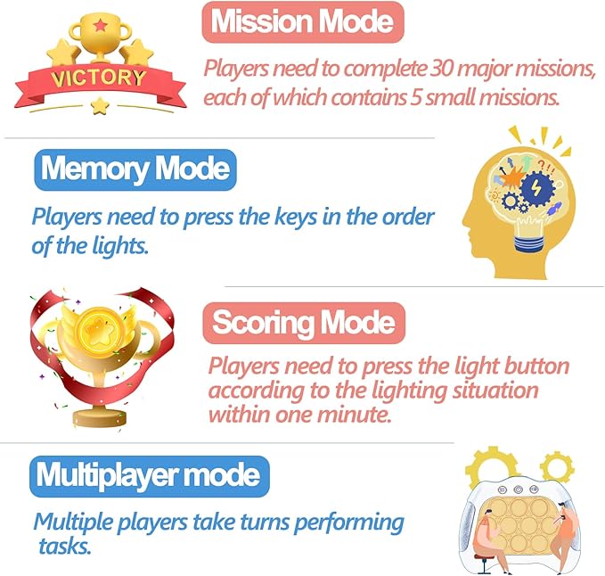 Pop The Target! Handheld Speed Push Game Machine: A Fun Multiplayer Game for Family. Sensory Fidget Toy Christmas Toys Gifts for 6 7 8 9 10 11 12 Years Old Kids Road Trip Car Games Kids Blue