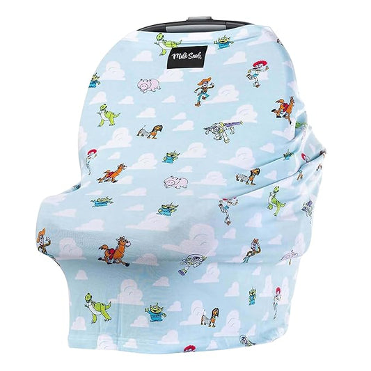 Milk Snob Original Disney Pixar Toy Story 5-in-1 Cover, Added Privacy for Breastfeeding, Baby Car Seat, Carrier, Stroller, High Chair, Shopping Cart, Lounger Canopy - Newborn Essentials, Nursing Top