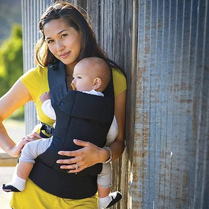 Beco Gemini Baby Carrier from Newborn to Toddler - Certified Ergonomic Newborn Baby Carrier for Infants and Children of 7-35 lbs - M Shape, Adjustable Seat, 100% Organic Cotton (Metro Black)