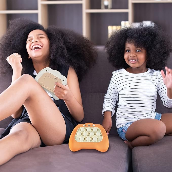 Pop The Target! Handheld Speed Push Game Machine: A Fun Multiplayer Game for Family. Sensory Fidget Toy Christmas Toys Gifts for 6 7 8 9 10 11 12 Years Old Kids Road Trip Car Games Orange