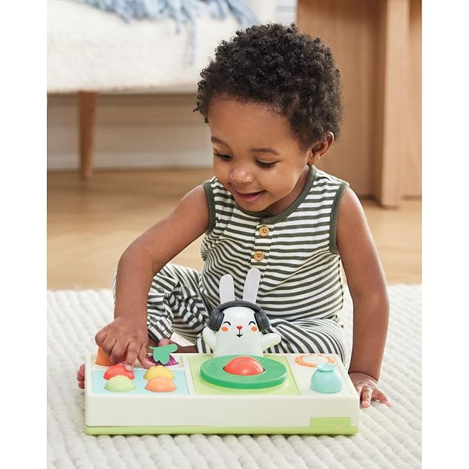 Skip Hop Baby Musical DJ Set Toy with Lights, Songs, Sound Effects, and Soft Textures, Farmstand Let The Beet Drop DJ Set