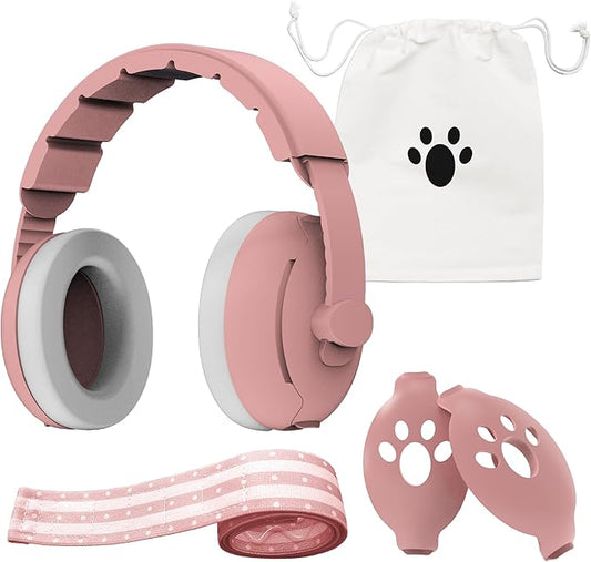2-in-1 Baby Ear Muffs for Hearing Protection, Noise Cancelling Earmuffs for Babies and Toddlers up to 48 Months