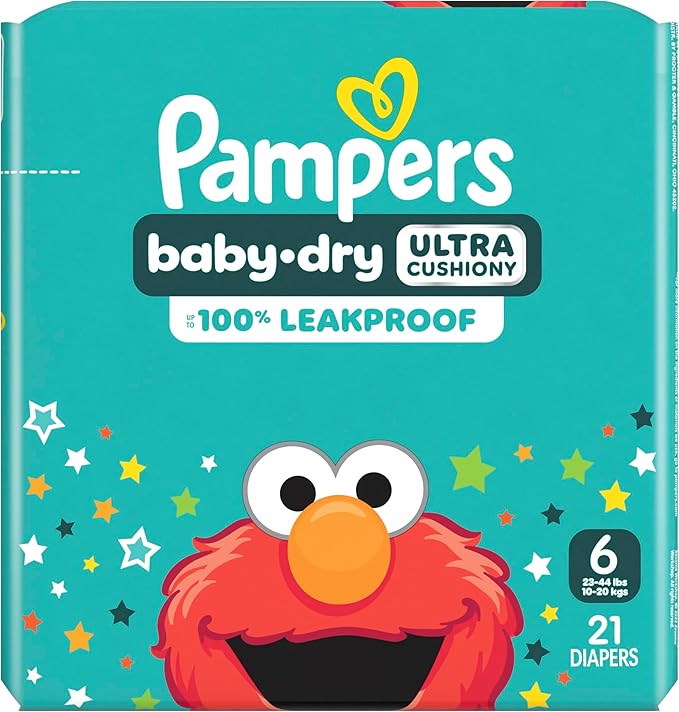Pampers Diapers - Baby Dry - Size 6, 21 Count, Absorbent Disposable Infant Diaper (Packaging May Vary)