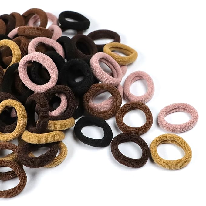 100PCS Elastic Hair Ties,Cotton Toddler Hair Ties, No Crease Baby Hair ties Ponytail Holders for Girls Kids Toddlers Infants