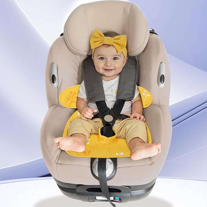 INFANZIA Dry Seat, Car Seat Protector Waterproof Carseat Liner Potty Training Toddlers, Baby and Infants, Piddle Pad for Carseats Strollers (Yellow, 1 Pack
