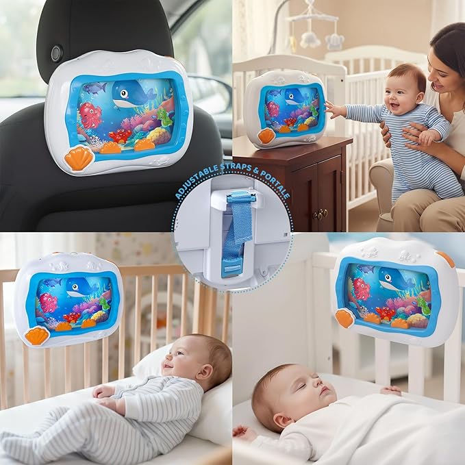 Baby Sleep Soother Musical Toy, Sound Machine with Light & Soothing Sounds, Infant Crib Mobile Hanging & Car Travel Toy, Sensory Dream Soother for Newborns 0-3 Years