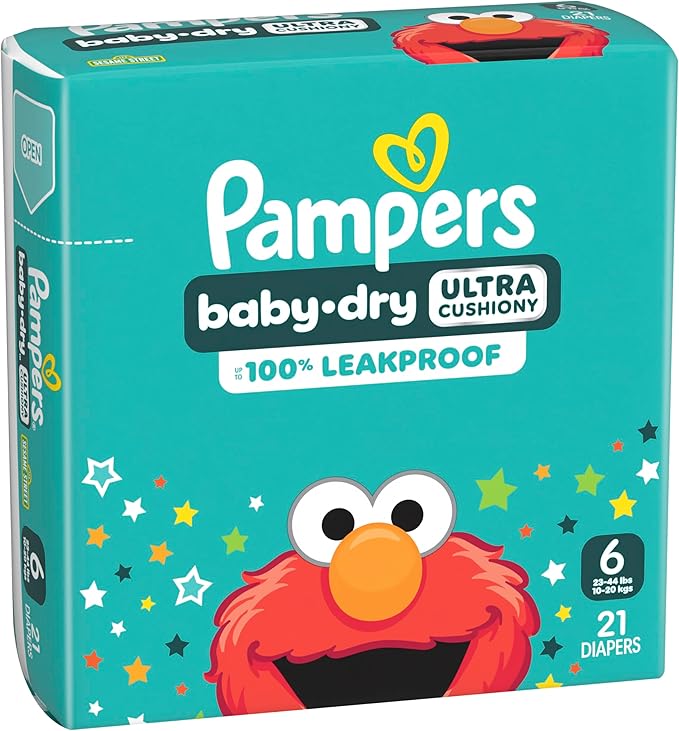 Pampers Diapers - Baby Dry - Size 6, 21 Count, Absorbent Disposable Infant Diaper (Packaging May Vary)