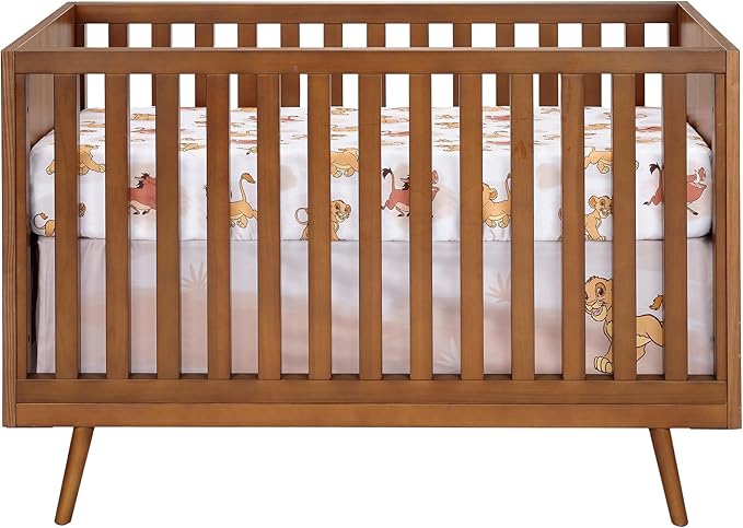 Lambs & Ivy Disney Baby Lion King Safari Fitted Crib Sheet - White