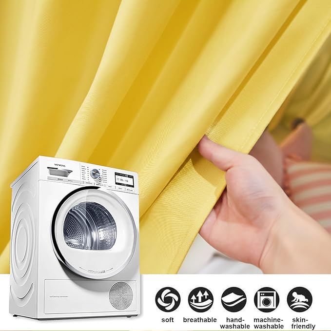 Akiky Kids Bed Canopy for Crib & Twin Size with Ruffles Dreamcatcher, Boys Princess Girls Nursery Room Decor Toddler Baby Dome Round Hanging Tent Curtains Skirt Over Bed Reading Nook Play Yellow