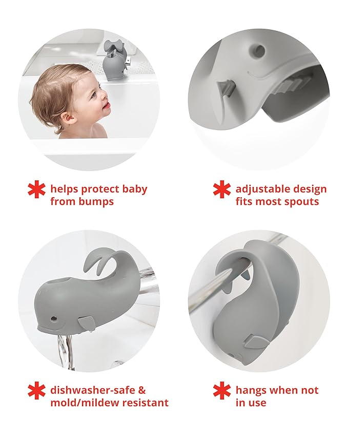 Skip Hop Baby Bath Spout Cover Universal Fit MOBY Grey