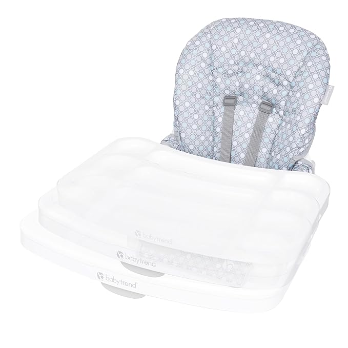 Baby Trend Adapt SpaceSaving Booster High Chair, Elephant Meadow Coral