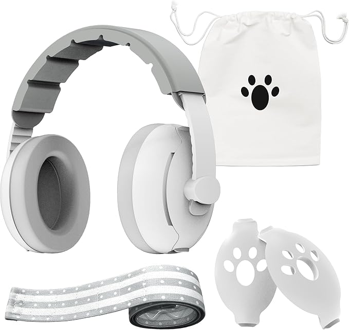 2-in-1 Baby Ear Muffs for Hearing Protection, Noise Cancelling Earmuffs for Babies and Toddlers up to 48 Months