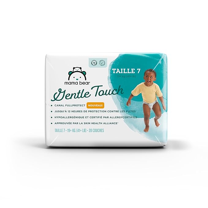 Amazon Brand - Mama Bear Gentle Touch Diapers, Size 7, 20 Count