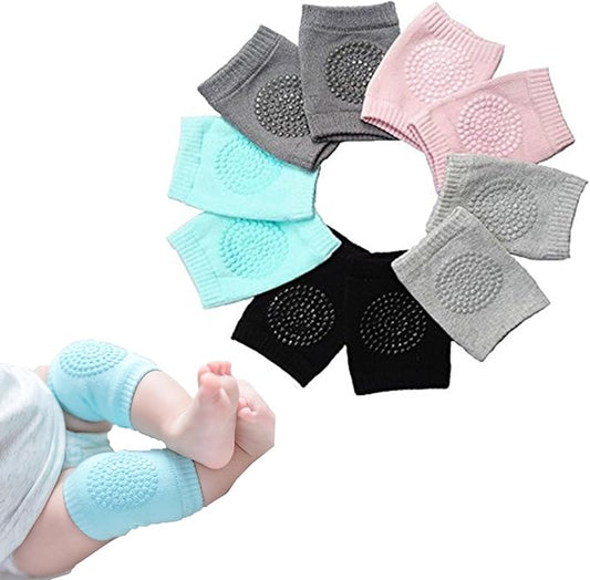 BOSONER Baby Crawling Anti-Slip Knee Pads,Unisex Baby Toddlers Kneepads 5 Pairs