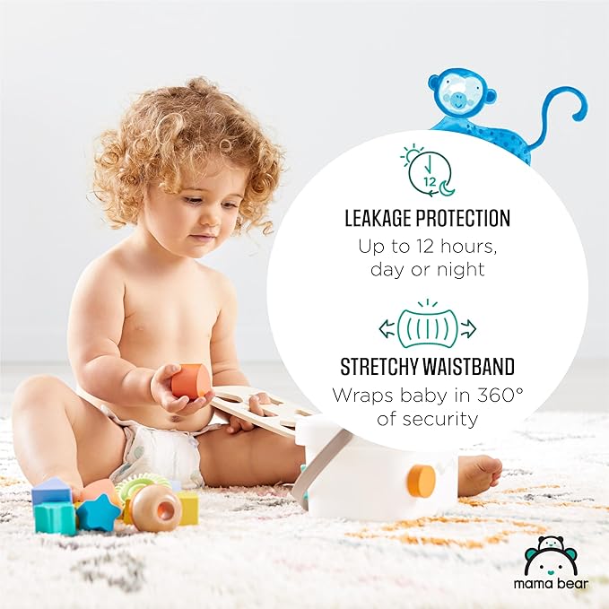 Amazon Brand - Mama Bear Gentle Touch Diapers, Size 6, 27 Count