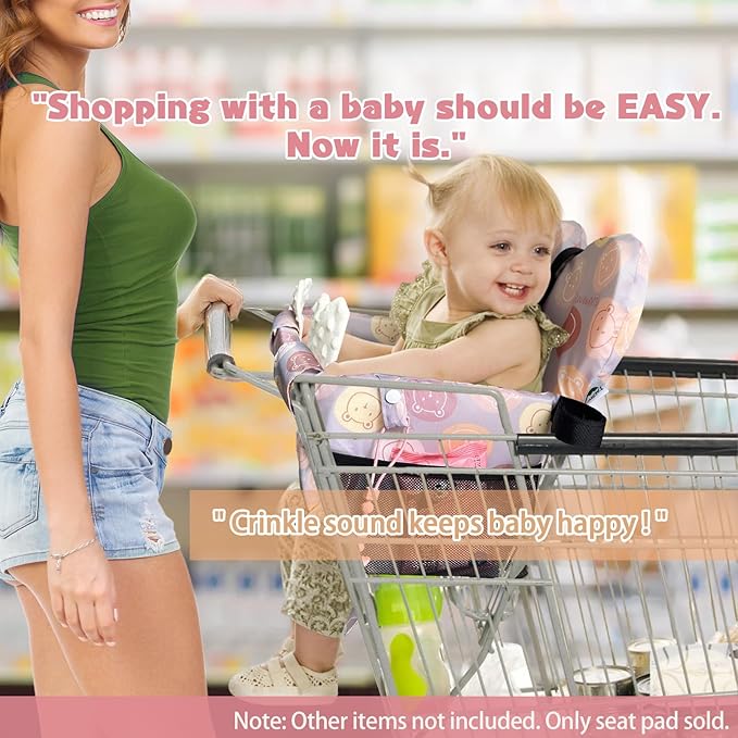 Premium Baby Shopping Cart Cover & High Chair Seat Protector - Universal Fit for Grocery Carts, Restaurant Chairs，Restaurant Seats, and Park Swings-Girl & Boy（Little Bear）