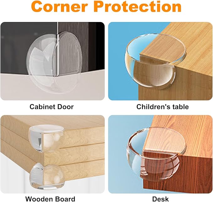 16 Pack Clear Corner Protectors for Furniture,Table Corner Protectors,Furniture Corner Guard & Edge Safety Bumpers for Table Edges & Sharp Corners