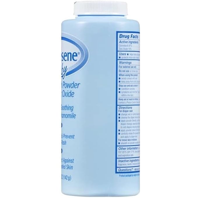 Caldesene Baby Cornstarch Powder With Zinc Oxide 5 oz (Pack of 12)