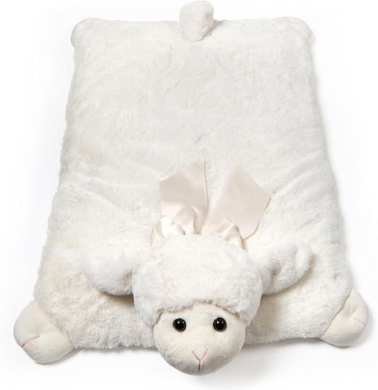Bearington Baby Lamby Plush Animal Tummy Time Mat