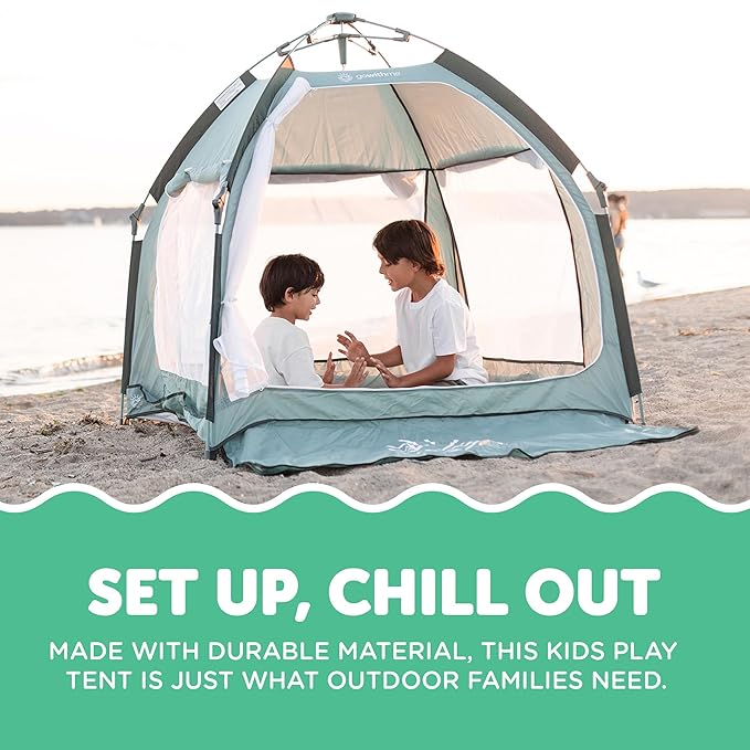 Baby Delight Go with Me Villa Portable Tent and Playard | Kids Tent and Playhouse | Indoor and Outdoor | Green Garden