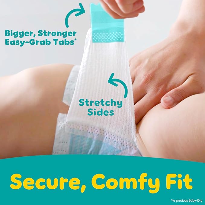 Pampers Diapers - Baby Dry - Size 3, 210 Count, Absorbent Disposable Infant Diaper (Packaging May Vary)