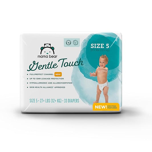 Amazon Brand - Mama Bear Gentle Touch Diapers, Size 5, 33 Count