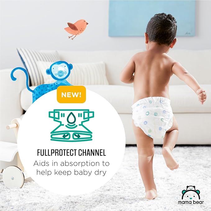Amazon Brand - Mama Bear Gentle Touch Diapers, Size 3, 168 Count (4 packs of 42)