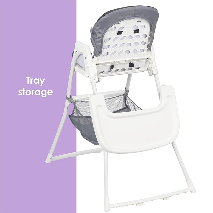 Baby Trend Flat Fold High Chair, Stellar Grey