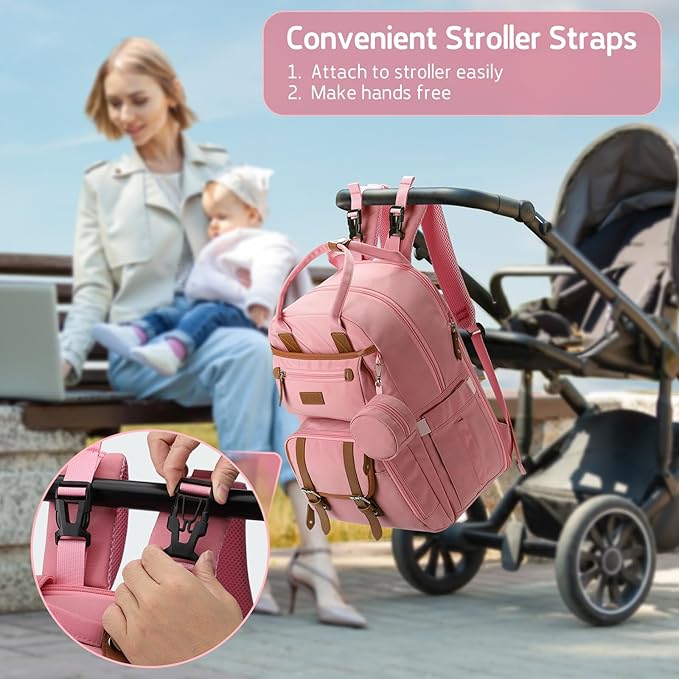 Maelstrom Diaper Backpack, 30L Pink