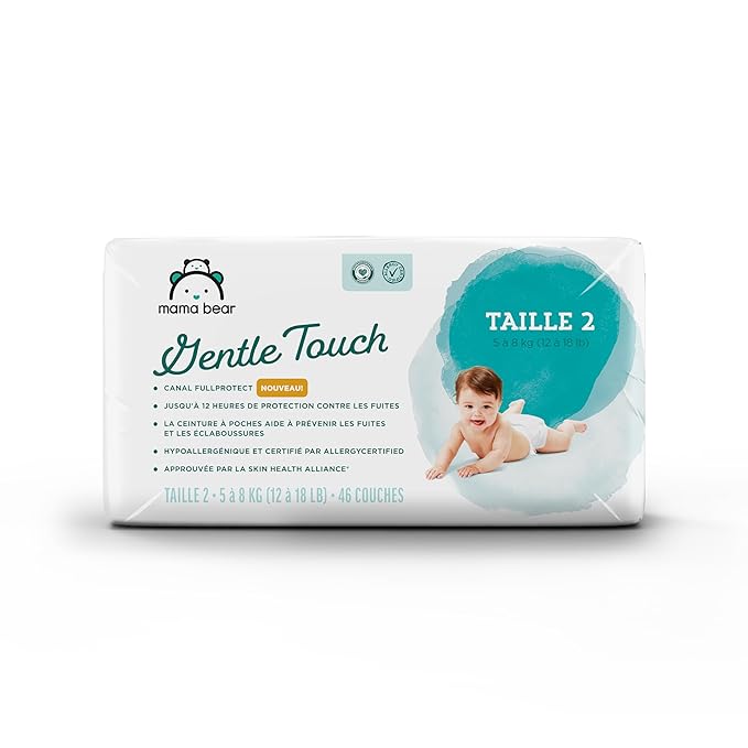 Amazon Brand - Mama Bear Gentle Touch Diapers, Size 2, 46 Count