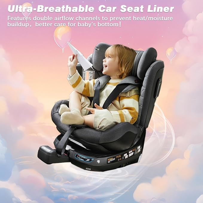 Piddle Pads, Multi-use and Leak Free Lines for Baby Stroller, High Chair & Car Seat, Waterproof Toilet Training Seat Covers for Toddles (Pink Rainbow，(2 Pack))