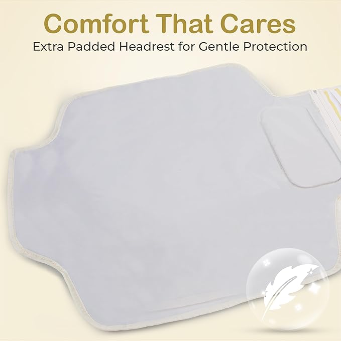 Portable Diaper Changing Pad - Newborn Essentials, Waterproof, Extra Wide & Long, Padded Foldable Wipeable Mat, Travel Bag, Baby Registry Gift, Wipes Pocket, Eco-Friendly (Yellow)