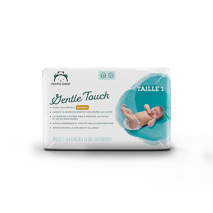 Amazon Brand - Mama Bear Gentle Touch Diapers, Size 1, 50 Count