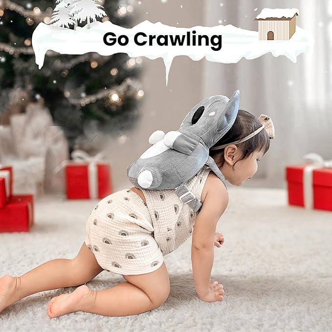Baby Head Protector Backpack for Falling Crawling and Walking Toddler Essentials Infant Toys Helmets Baby Lover Gifts for 0.5-3 Years 6-12 Months