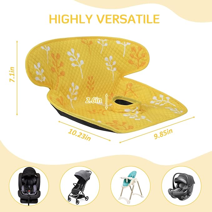 INFANZIA Dry Seat, Car Seat Protector Waterproof Carseat Liner Potty Training Toddlers, Baby and Infants, Piddle Pad for Carseats Strollers (Yellow, 1 Pack