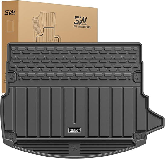 3W Cargo Liner Fit for Range Rover Discovery Sport 2022-2024 2025, TPE All Weather Custom Fit Floor Liner for Range Rover Defender 130 Full Set Car Mats, Black