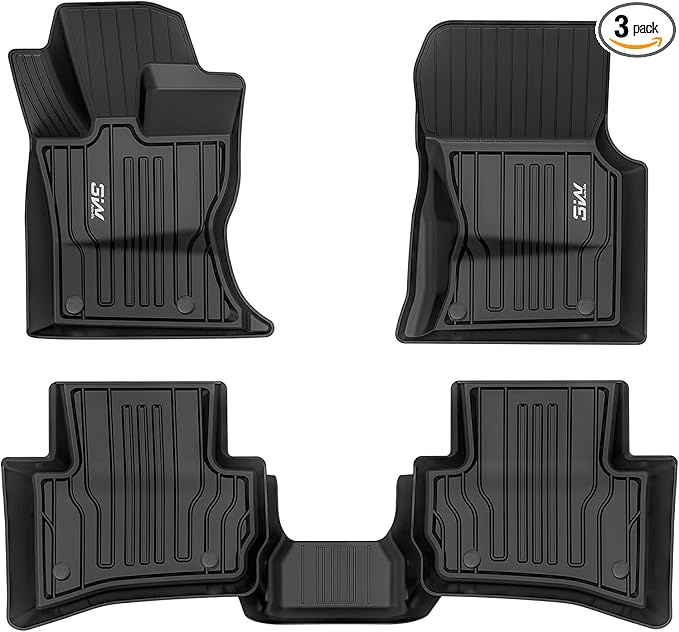 3W Floor Mats Fit for Jaguar F-pace & Land Rover Range Rover Velar 2017-2024 2025 2026, TPE All Weather Custom Fit Accessories for Jaguar F pace Floor Liner 1st and 2nd Row Full Set Car Mats, Black