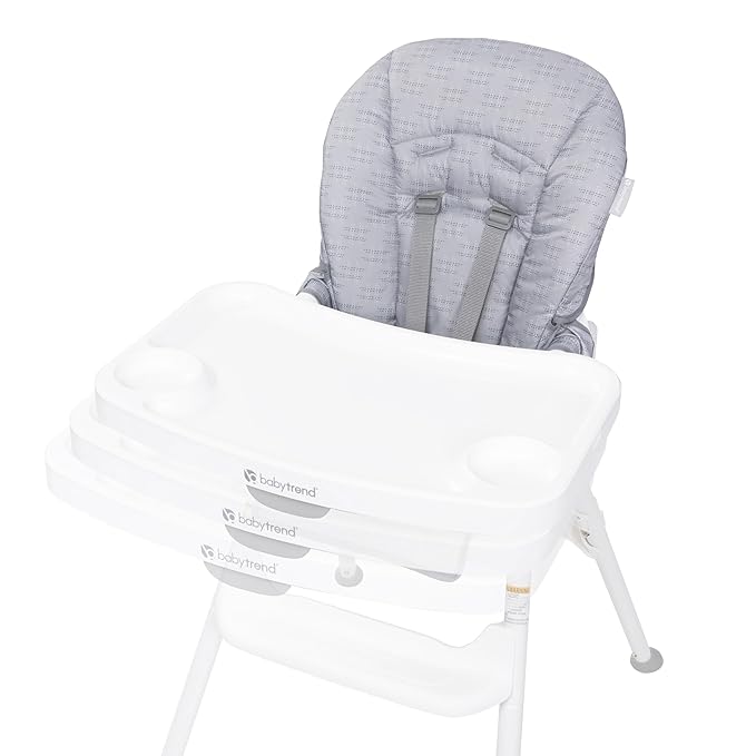 Baby Trend Adapt 4-in-1 High Chair to Toddler Chair, Crosshatch Grey